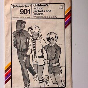 Stretch & Sew Children's Action Jackets & Shorts Pattern 901 Uncut